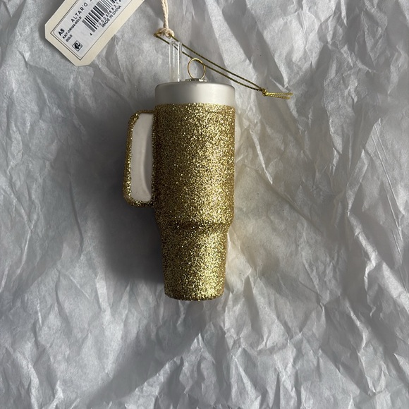 Sparkly Gold KAIT CUP (Stanley) Hanging Ornament - Picture 5 of 9